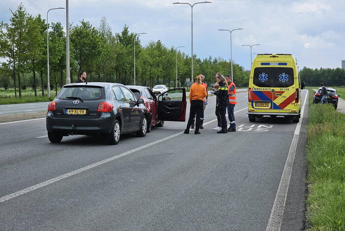 Kop-staart aanrijding in file