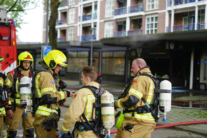 Grote brand in winkelpand