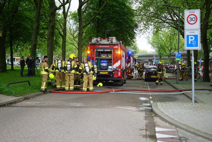 Grote brand in winkelpand