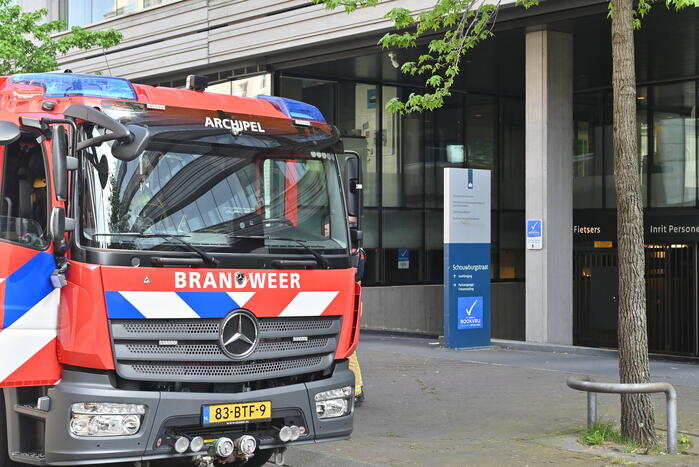 Brand in pand van ministerie van Financiën