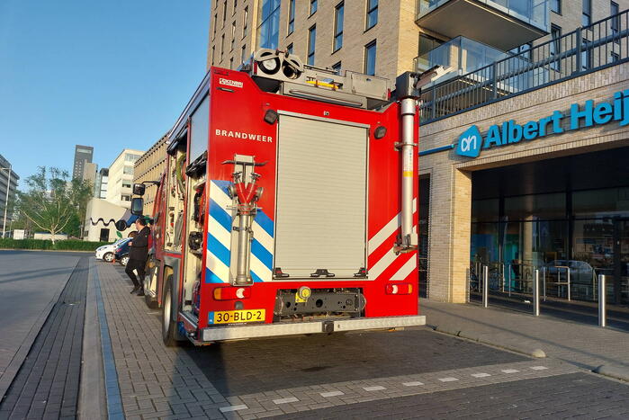 Wateroverlast in Albert Heijn door gesprongen leiding