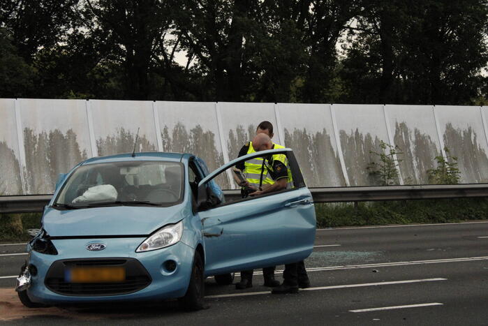 Meerdere gewonden na botsing tussen auto's op afrit