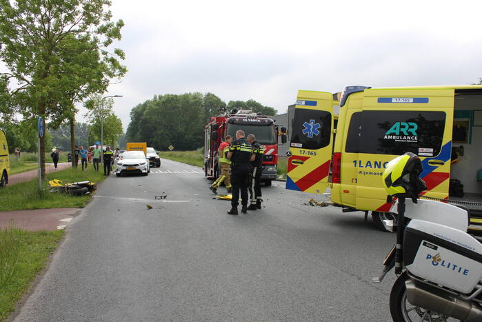 Motorrijder overleden na botsing met auto