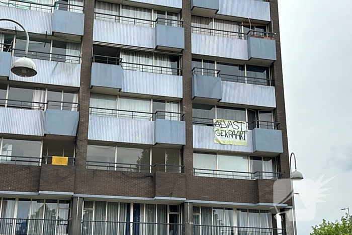 Appartementen gekraakt in flat klokkenhof