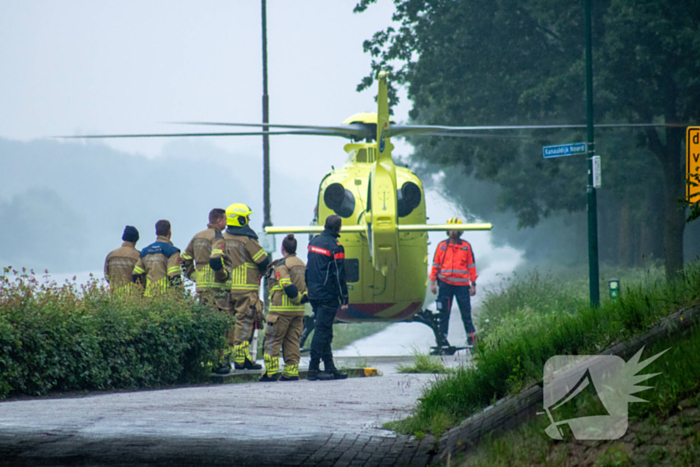 Grote zoekactie na vermist persoon in kanaal