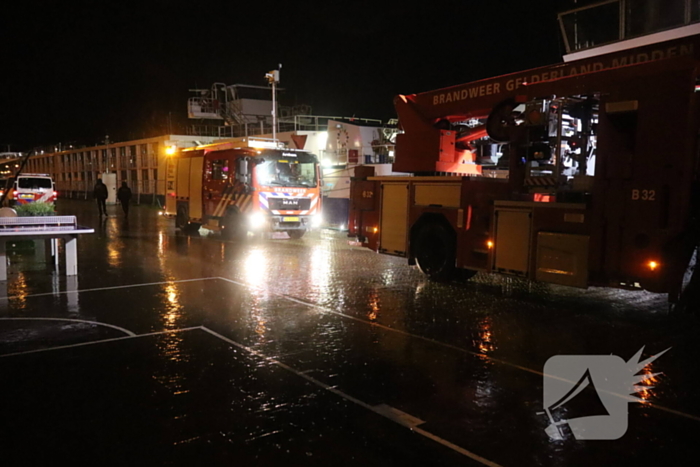 Opvangboot ontruimd wegens keukenbrand