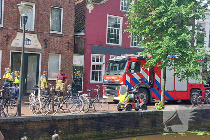 Veel hulpdiensten aanwezig voor scootmobiel in het water