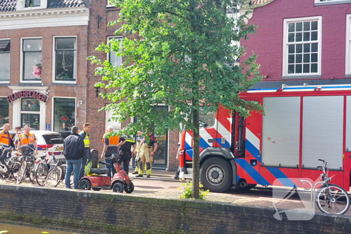 Veel hulpdiensten aanwezig voor scootmobiel in het water