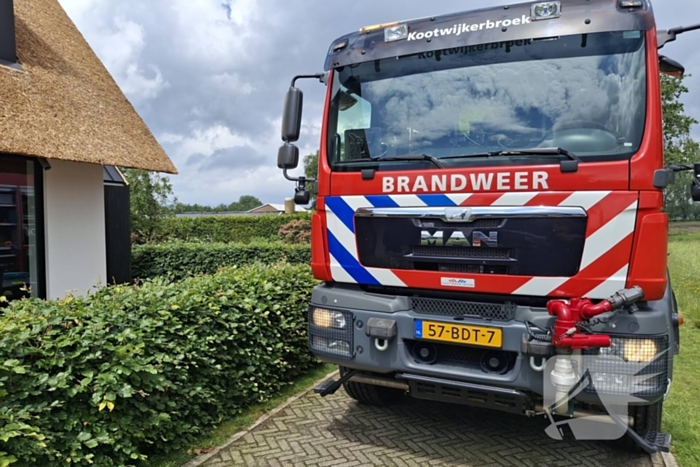 Brandweer aanwezig bij brand in gerenoveerde woning