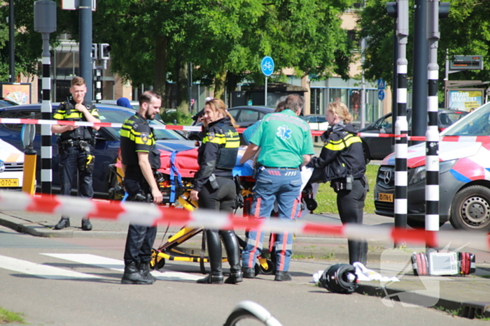 Fietser gewond bij aanrijding met motorrijder