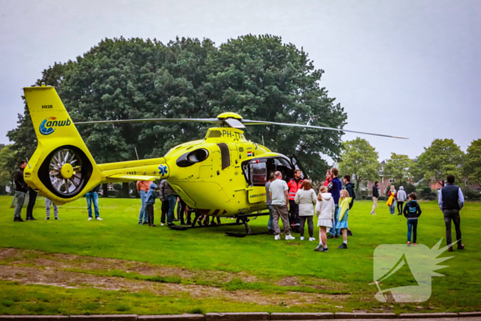 Veel bekijks bij inzet traumahelikopter