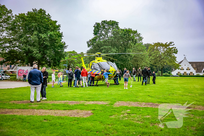 Veel bekijks bij inzet traumahelikopter