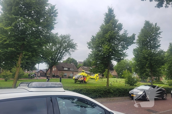 Traumahelikopter aanwezig voor medisch incident