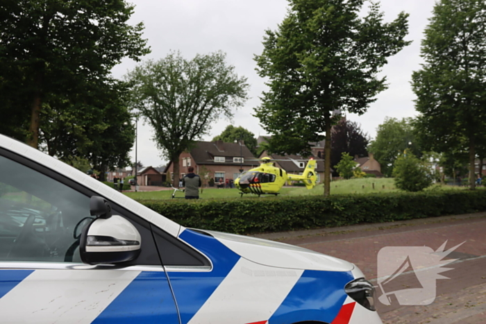 Traumahelikopter aanwezig voor medisch incident