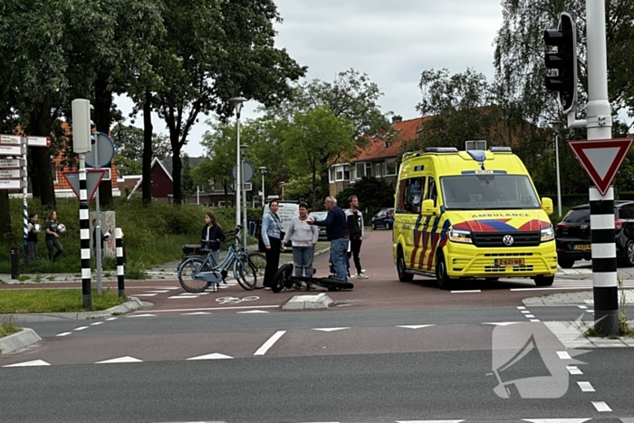 Fatbiker komt ten val na aanrijding met auto