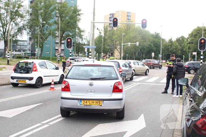 Schade na ongeval op kruising