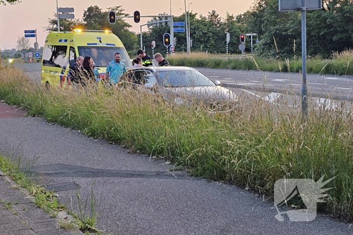 Schade na botsing op snelweg