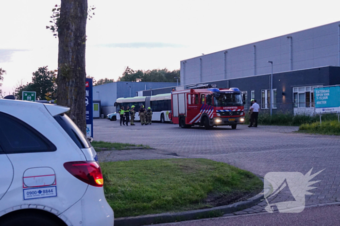 Brand in remmen van bus