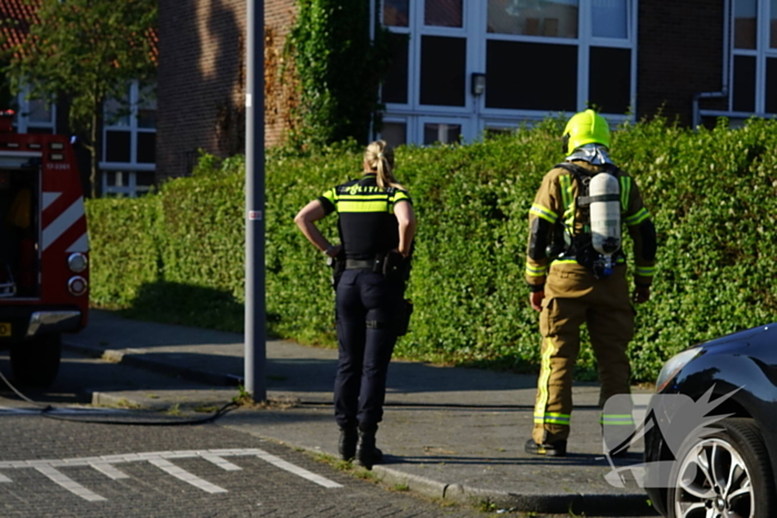 Gasfles in brand tijdens barbecue