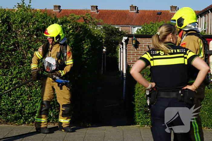 Gasfles in brand tijdens barbecue