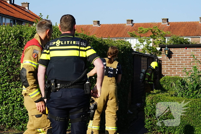 Gasfles in brand tijdens barbecue