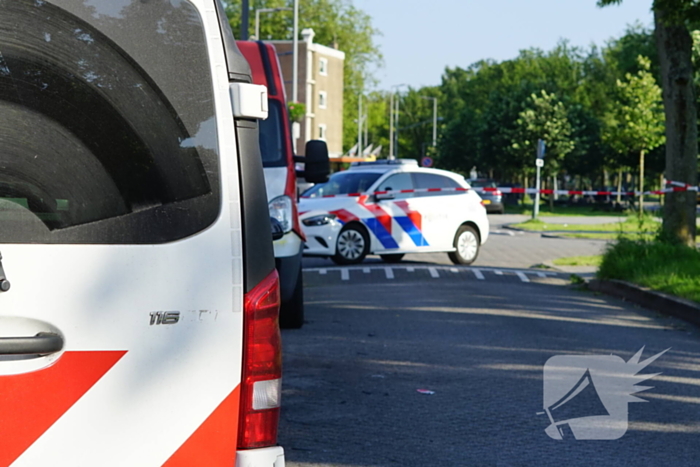 Gasfles in brand tijdens barbecue