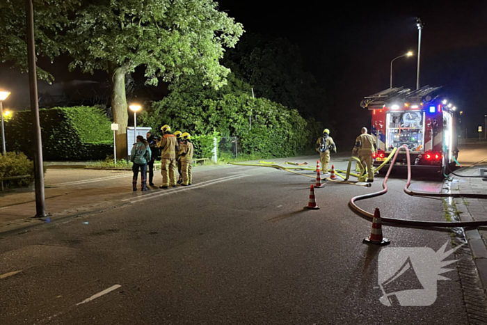 Grote uitslaande brand in pand