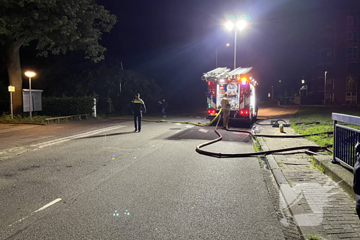 Grote uitslaande brand in pand