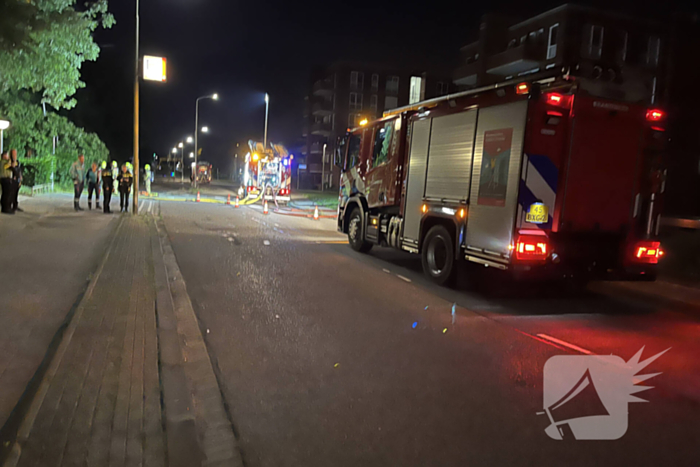 Grote uitslaande brand in pand