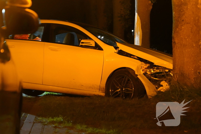 Autobestuurder botst tegen twee bomen