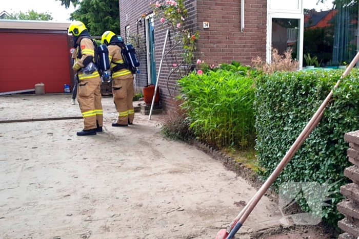 Gasleiding geraakt tijdens graafwerkzaamheden