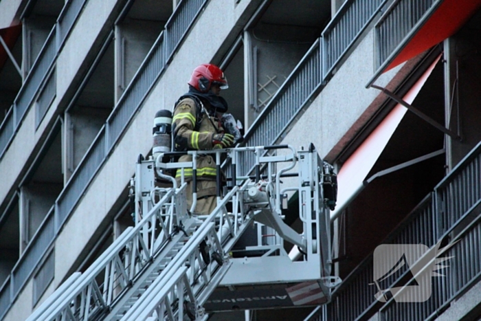 Brand in appartementen complex