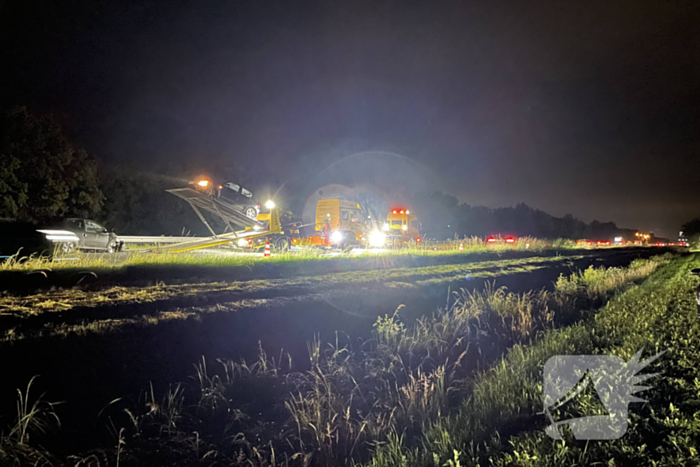 Auto uitgebrand bij ongeval