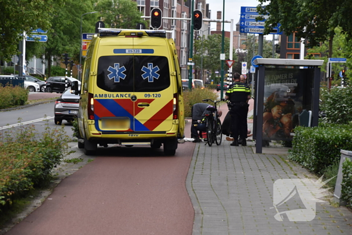 Fietser en fatbike botsen met elkaar