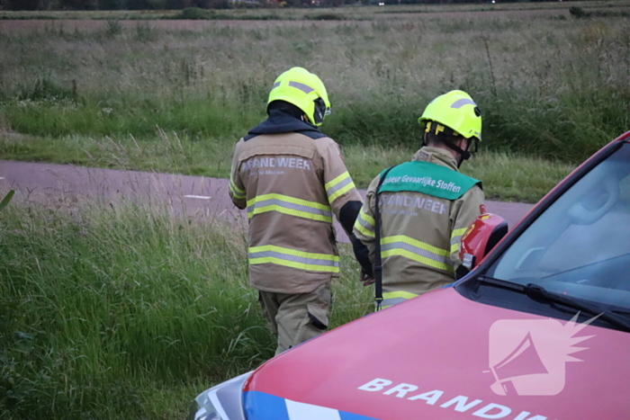 Fietspad afgesloten vanwege aangetroffen vaten