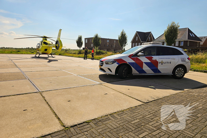 Traumahelikopter landt voor medisch incident