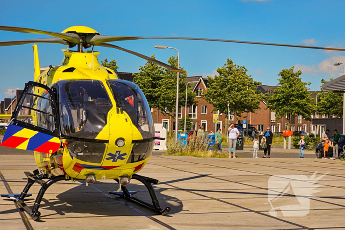 Traumahelikopter landt voor medisch incident