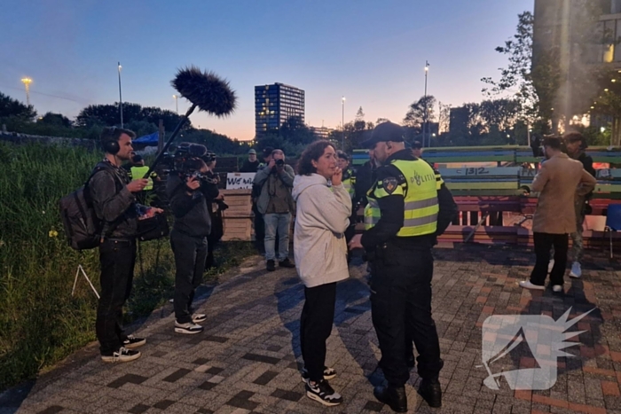 Activisten Science Park vertrekken