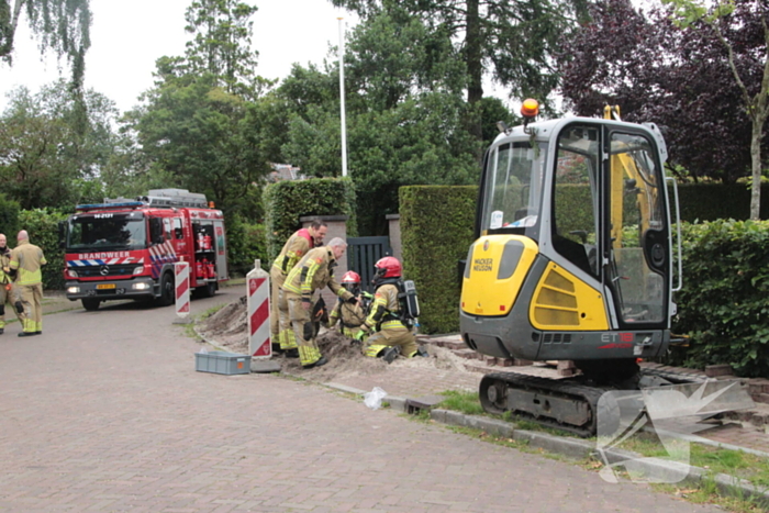 Gasleiding geraakt tijdens aanleg glasvezel