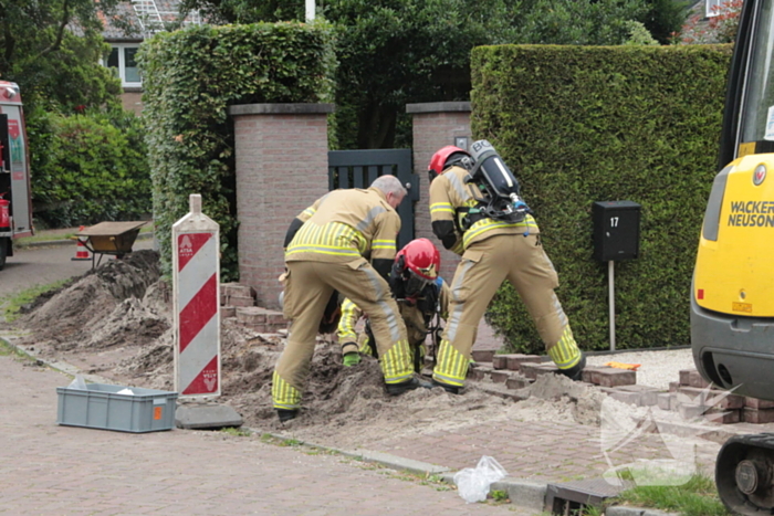 Gasleiding geraakt tijdens aanleg glasvezel