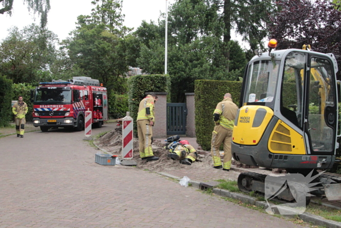 Gasleiding geraakt tijdens aanleg glasvezel