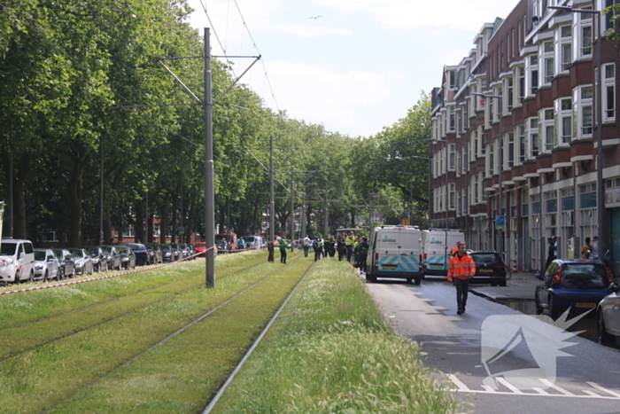 Tramverkeer gestremd vanwege leidingbreuk