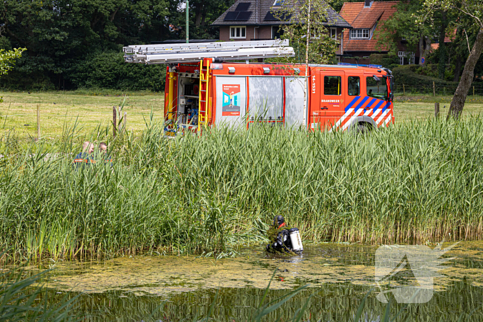 Duikactie na aantreffen bandensporen in riet