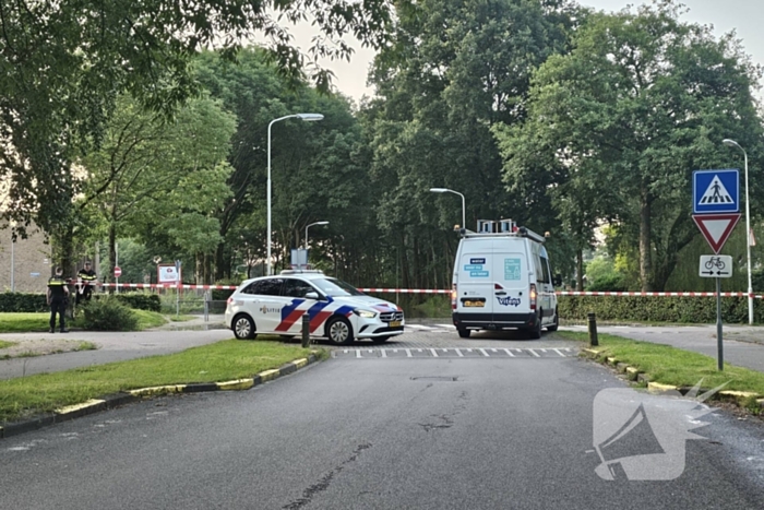 Straat afgesloten wegens grote waterlekkage