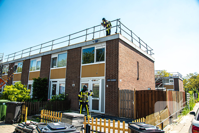 Vergeten gasflessen op het dak blazen af in verband met hitte