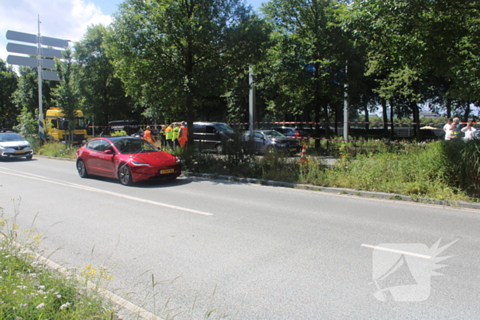 Voertuigen fors beschadigd na botsing