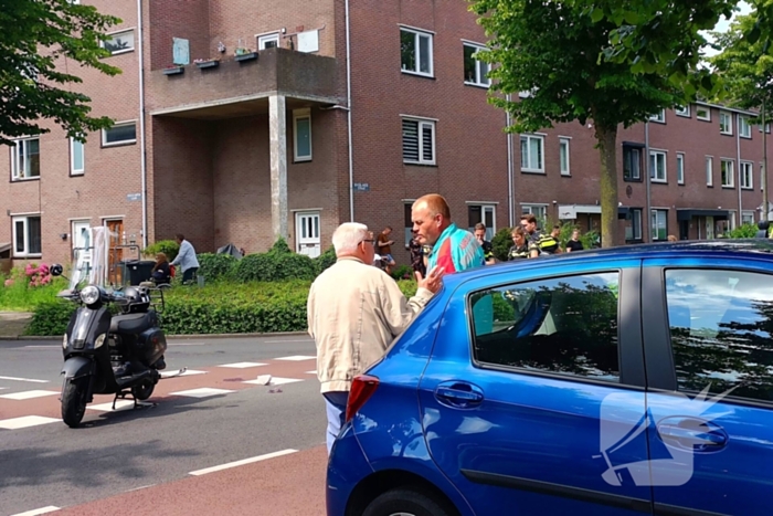 Aanrijding tussen fietser en scooter