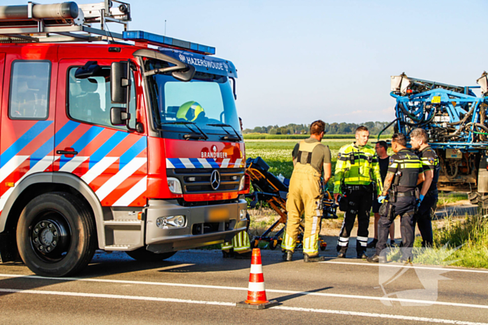 Motorrijder gewond na val