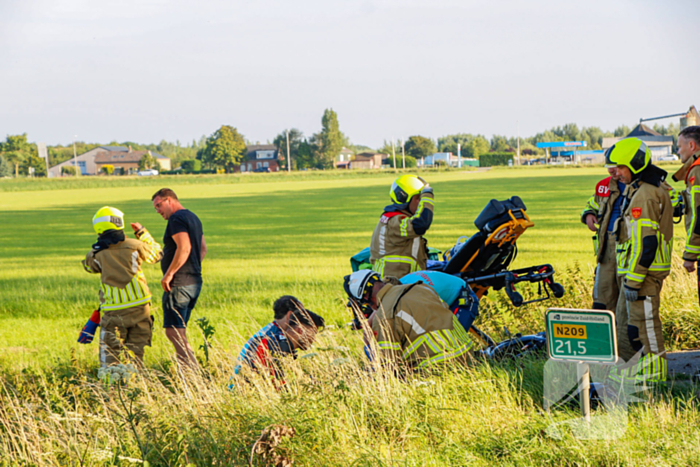 Motorrijder gewond na val