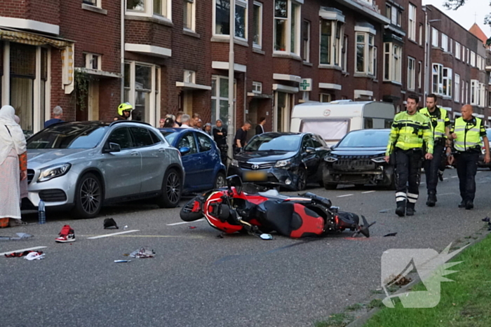 Grote schade na aanrijding met motorrijder